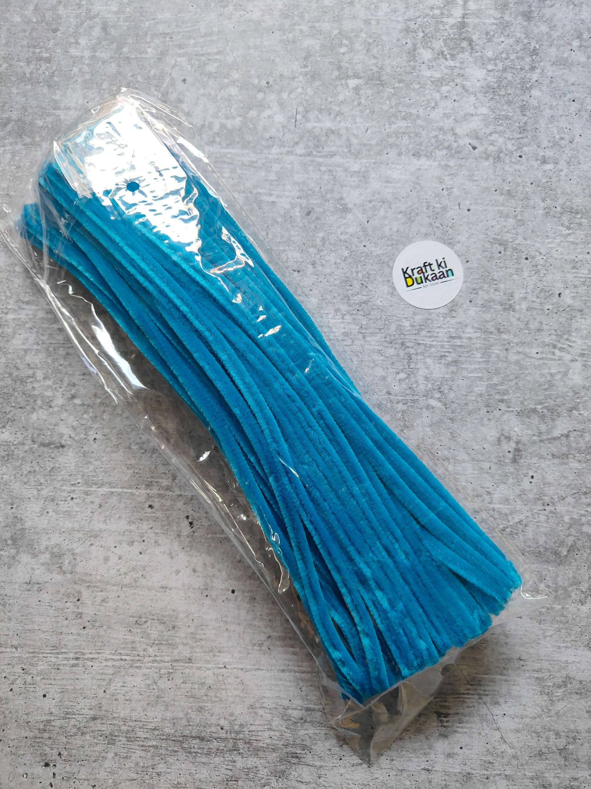Pipe cleaner plain pack of 100, royal blue