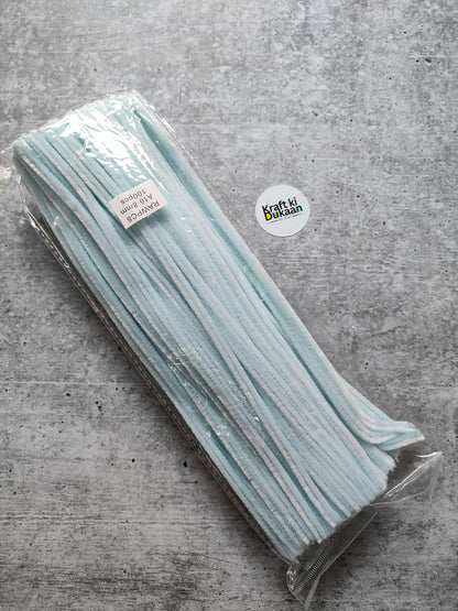Pipe cleaner plain pack of 100, aqua blue