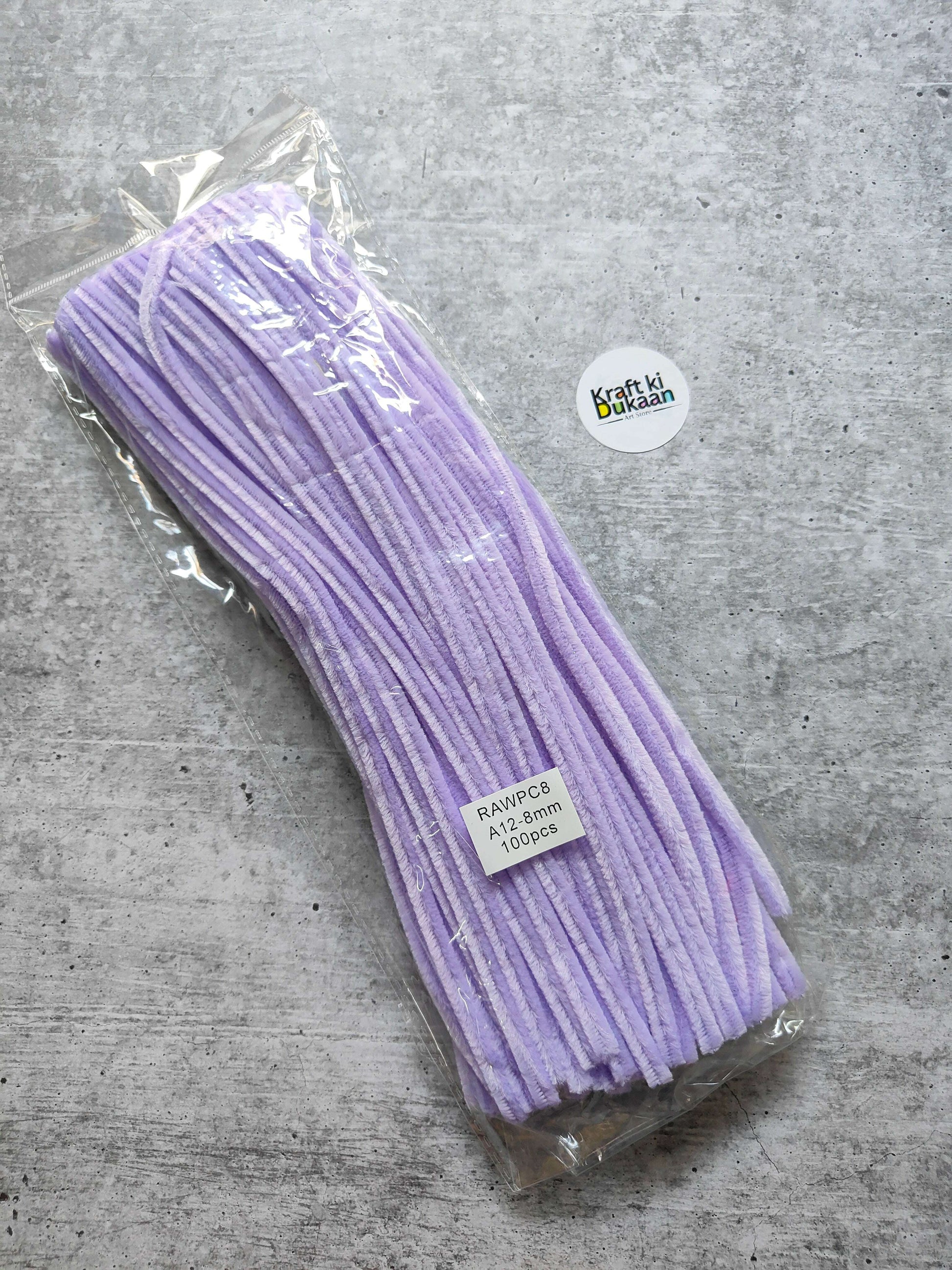 Pipe cleaner plain pack of 100, light purple