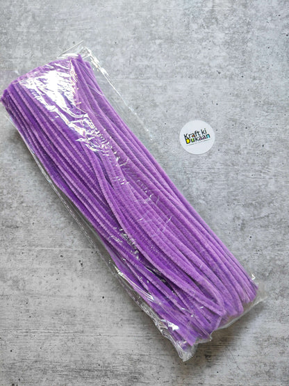 Pipe cleaner plain pack of 100, purple