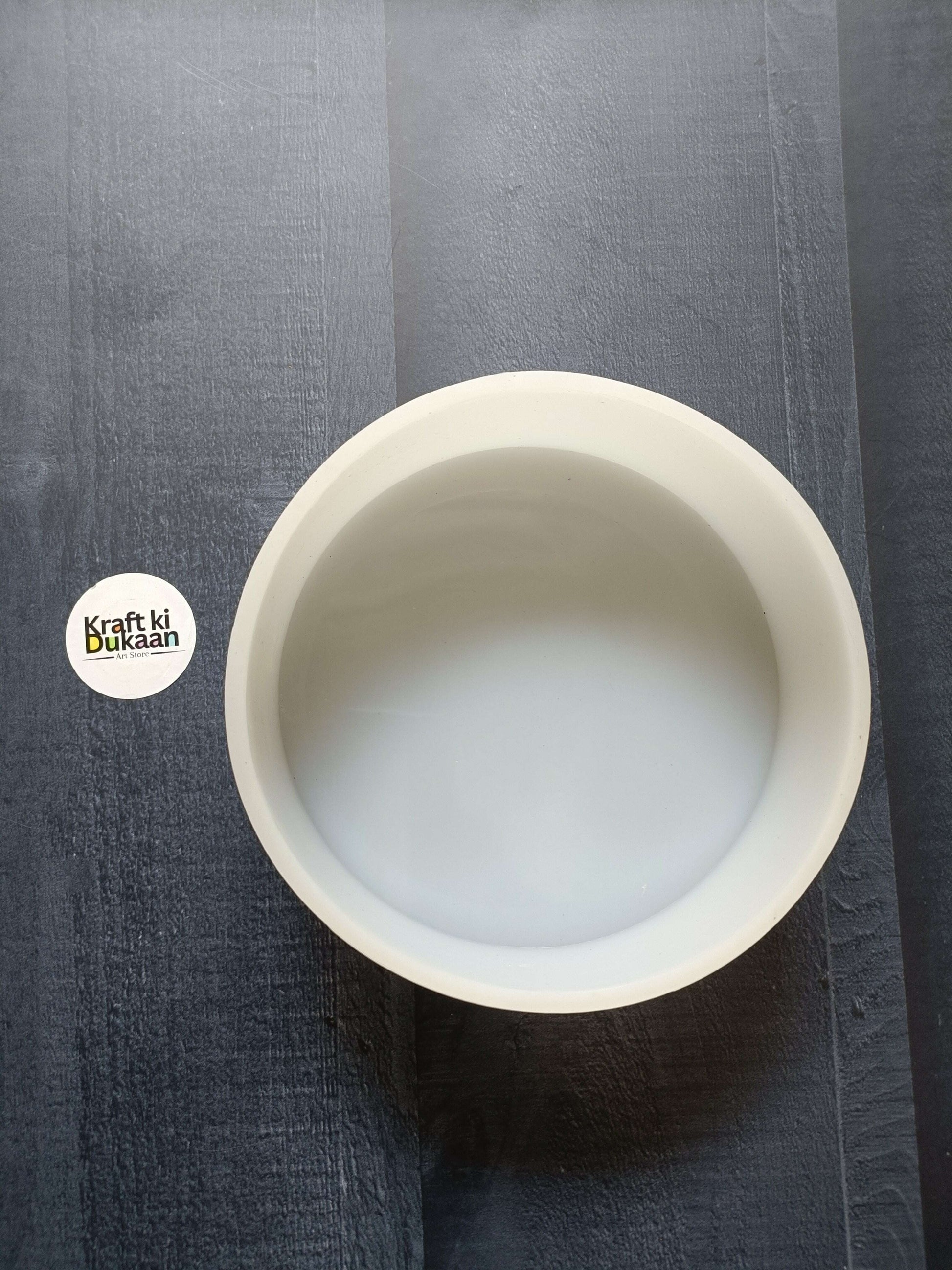 6 Inch Round Deep Mould (50 mm), off-white, round with deep cavity