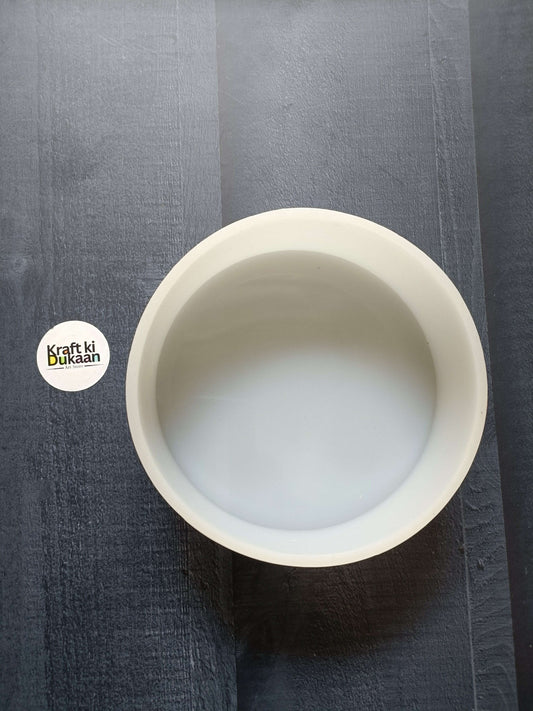 6 Inch Round Deep Mould (50 mm), off-white, round with deep cavity