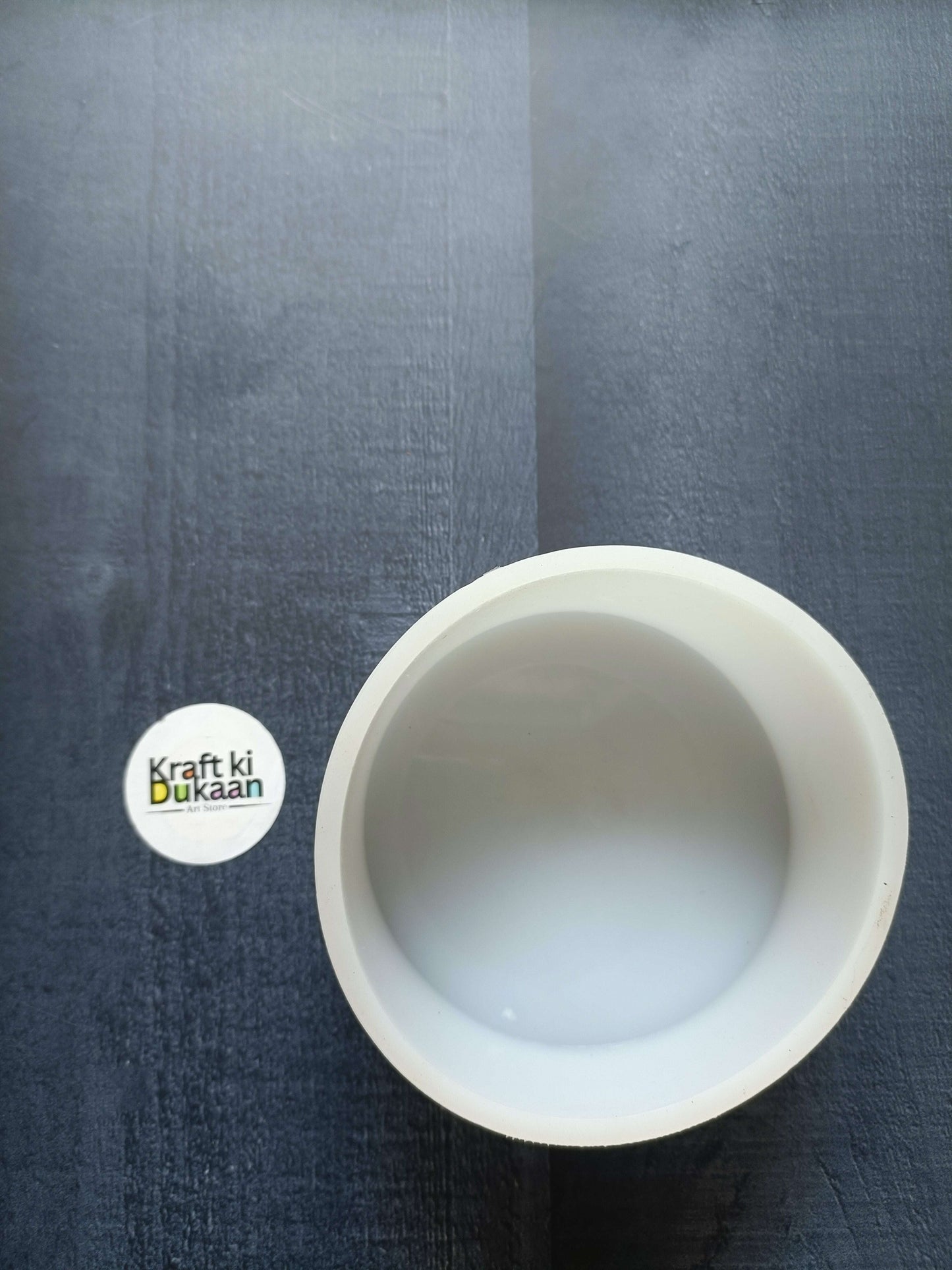 4 inch round deep mould, 50 mm, white interior bowl