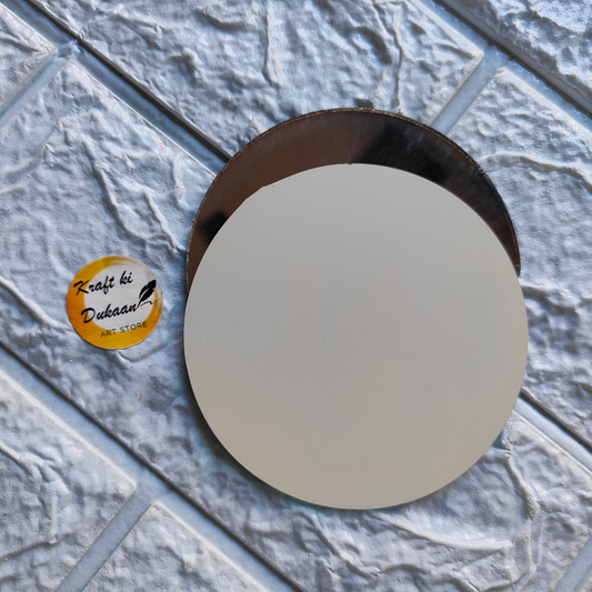 Round glass mirror mosaic with a sleek design for home decor and enhancements