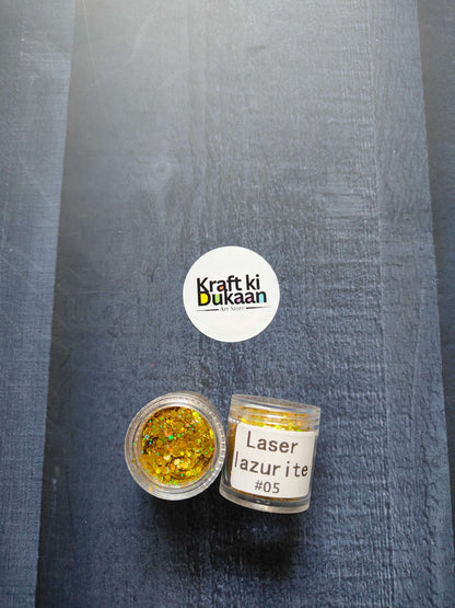 Shimmer Glitter Laser Lazurite (#05) in round jar container