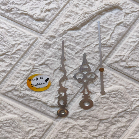 kraft-ki-dukaan-silver-metal-clock-hands-decorative-designs