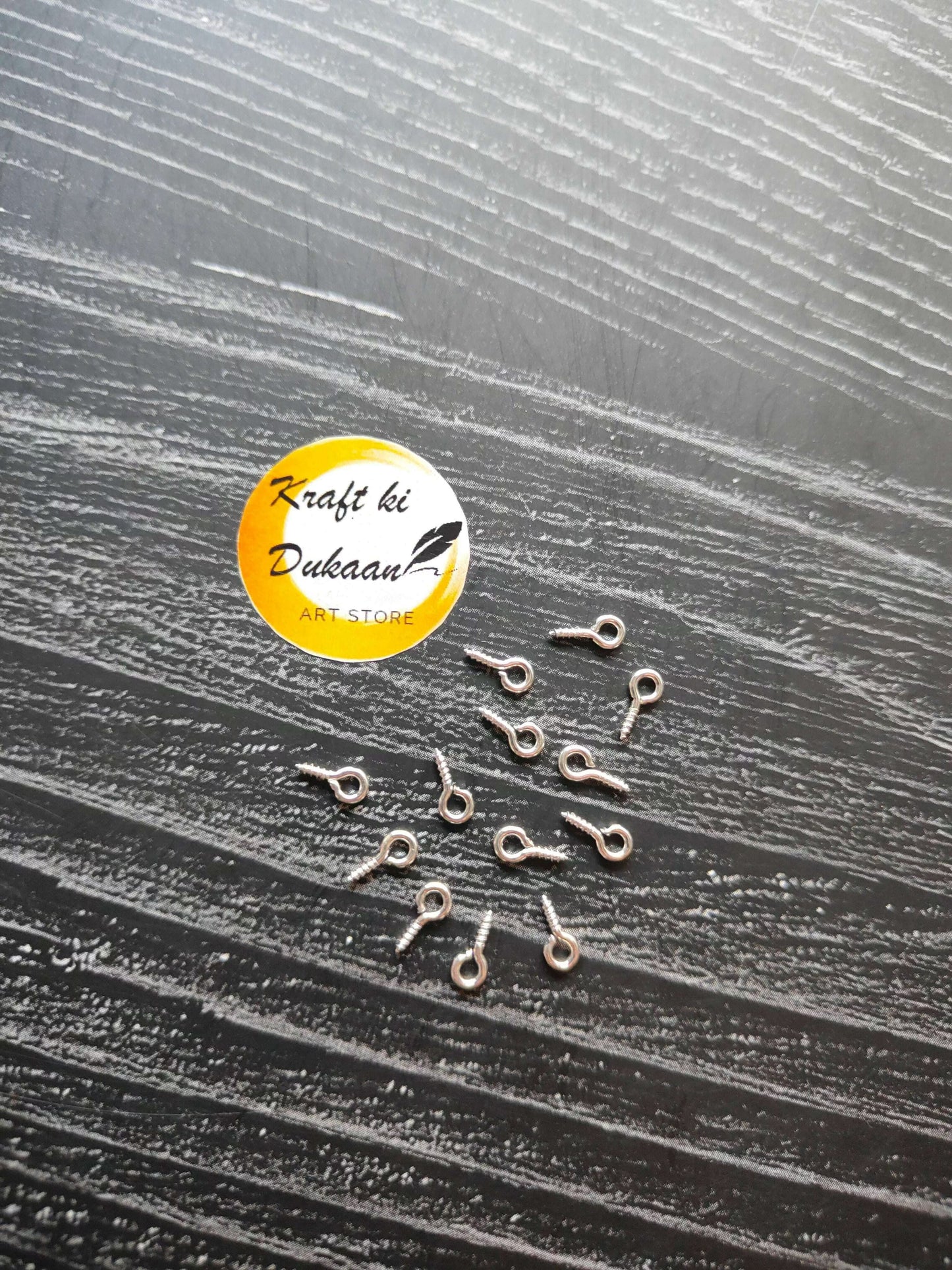 kraft-ki-dukaan-small-eye-screw-hooks-for-crafts-bronze-12-pack