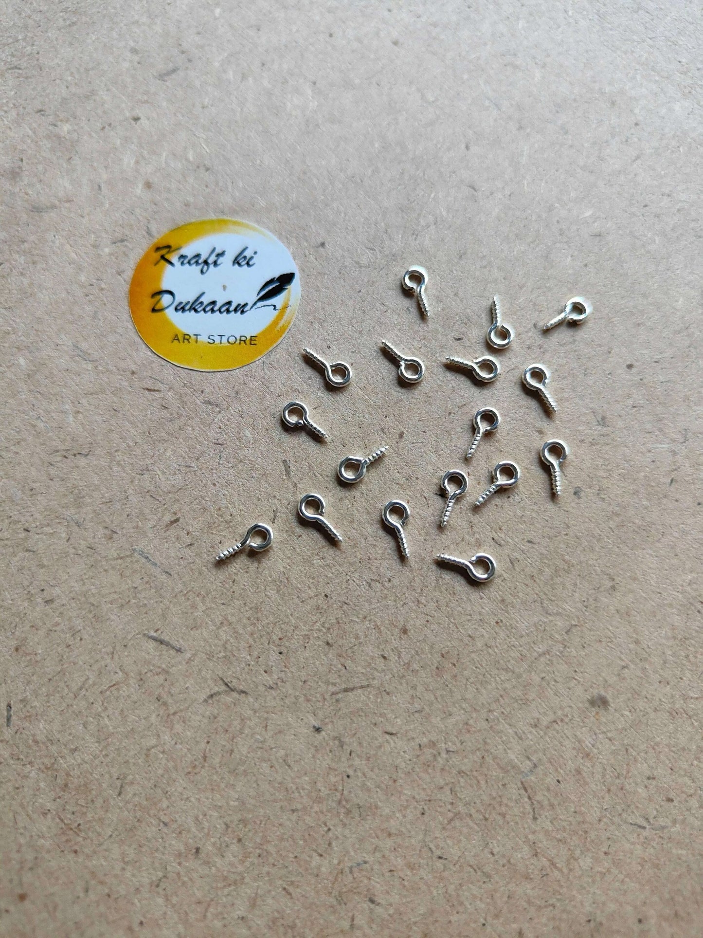 kraft-ki-dukaan-small-eye-screw-hooks-for-crafts-silver-15-pack