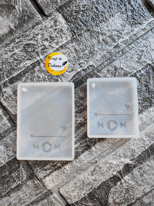 Spotify music resin mold two rectangular silicone molds with player icons heart play pause and progress bar
