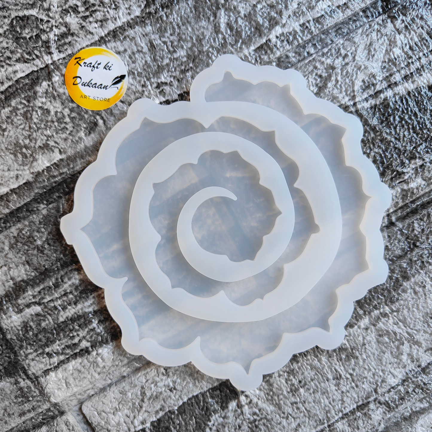 Kraft ki Dukaan 3D flower resin mold translucent silicone resin casting tool