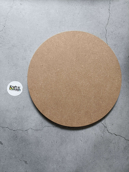Round 10mm MDF board, plain circle in light brown