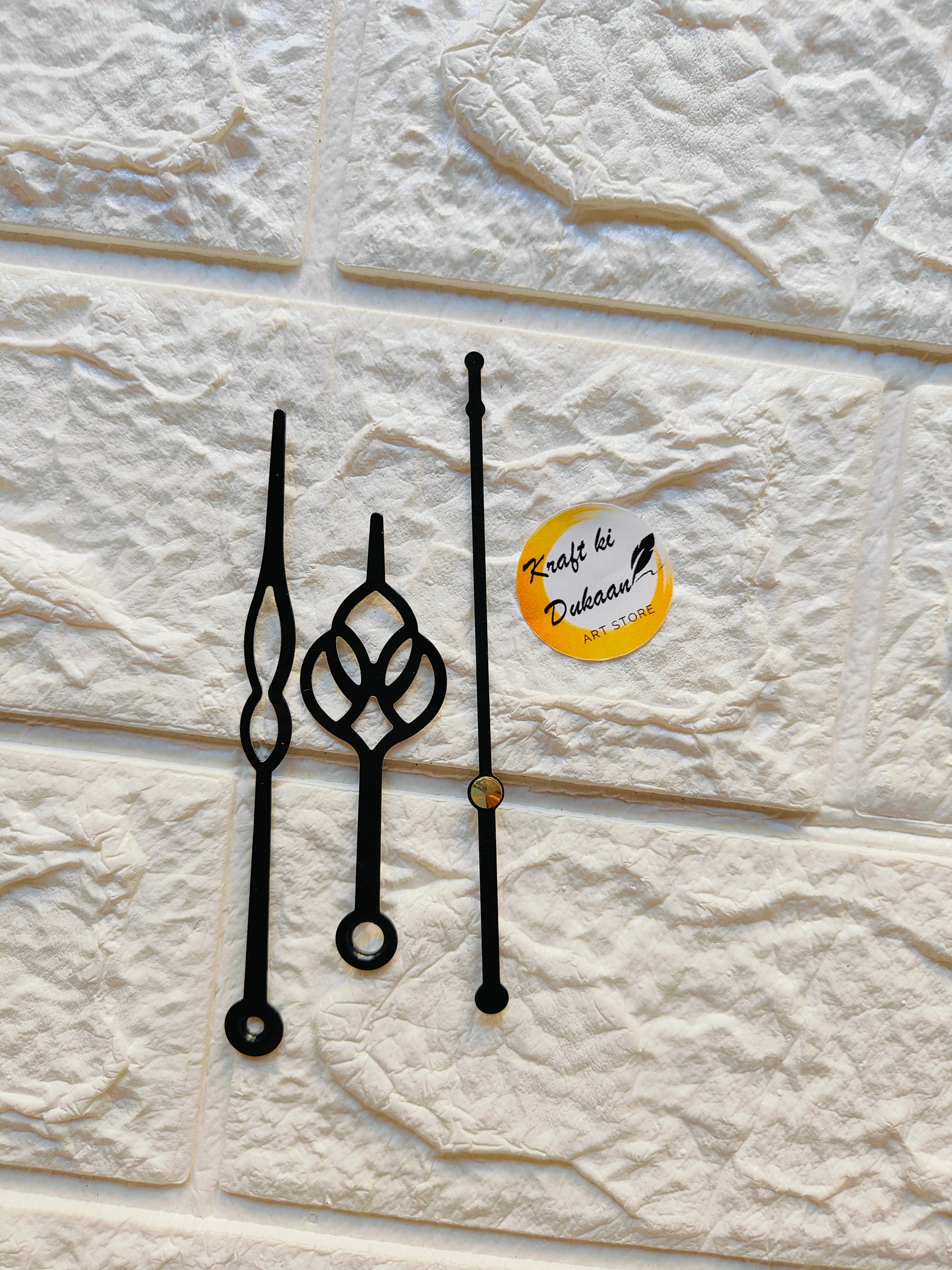 Set of metal clock hands for crafts in various styles from Kraft ki Dukaan for DIY projects
