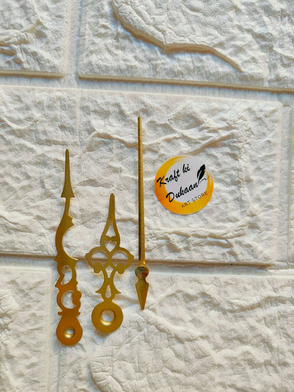 Clock hands metal A4, gold set, 4 metal hands