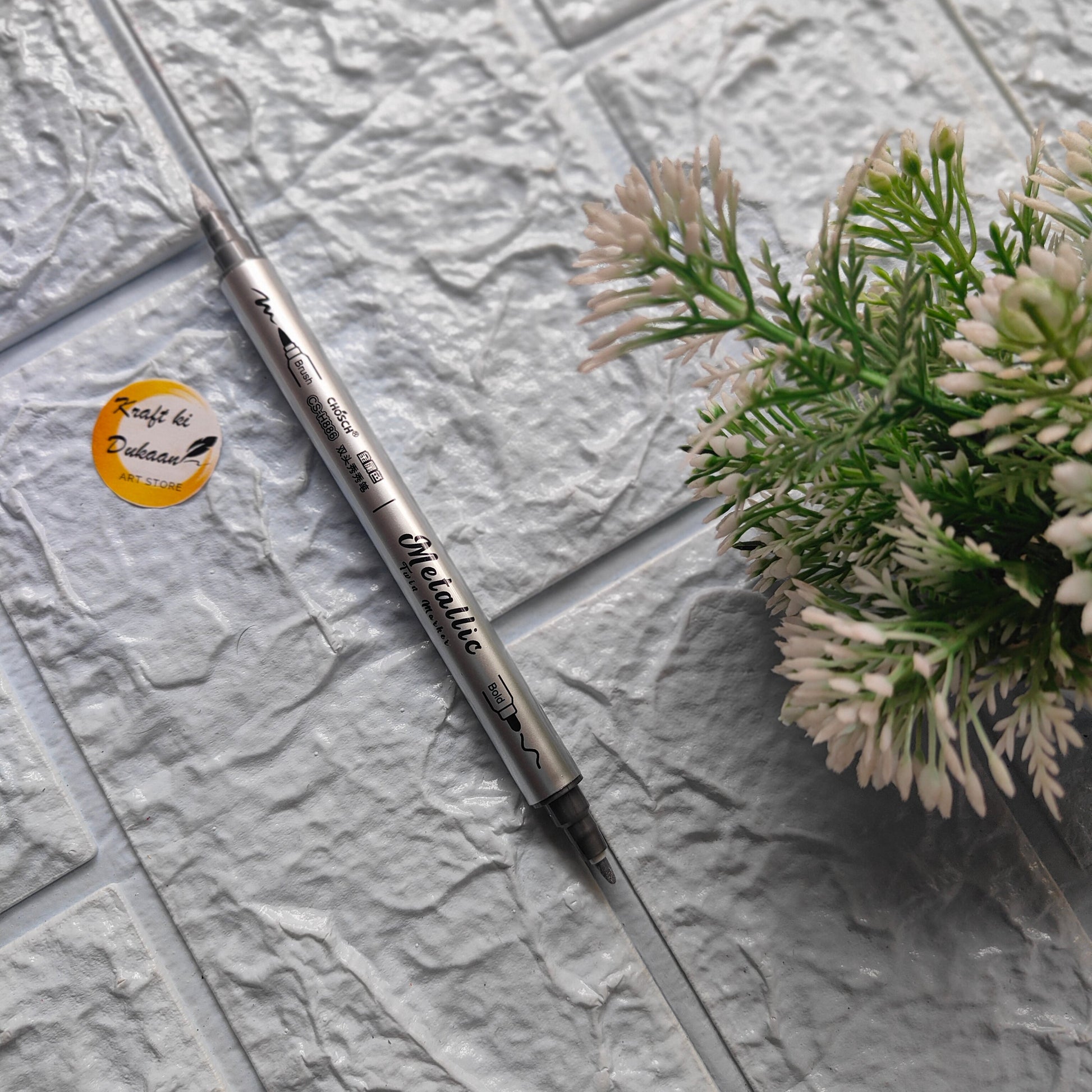 Kraft ki Dukaan metallic markers for crafts featuring a sleek design, perfect for DIY projects