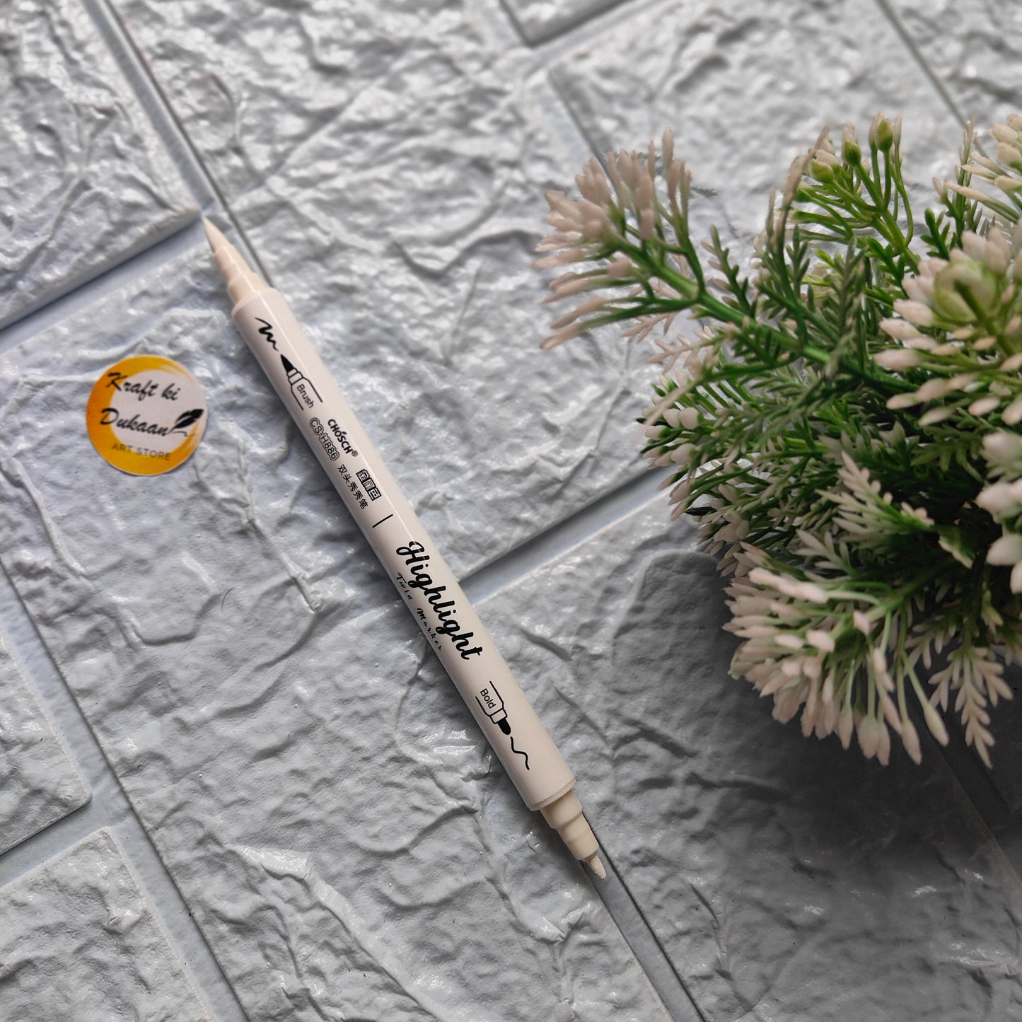 Kraft ki Dukaan metallic markers for crafts with dual tips for versatile design and highlighting