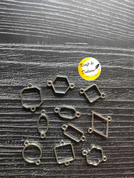Mini bezel frame set for resin, metal, includes 10 assorted shapes for crafting projects