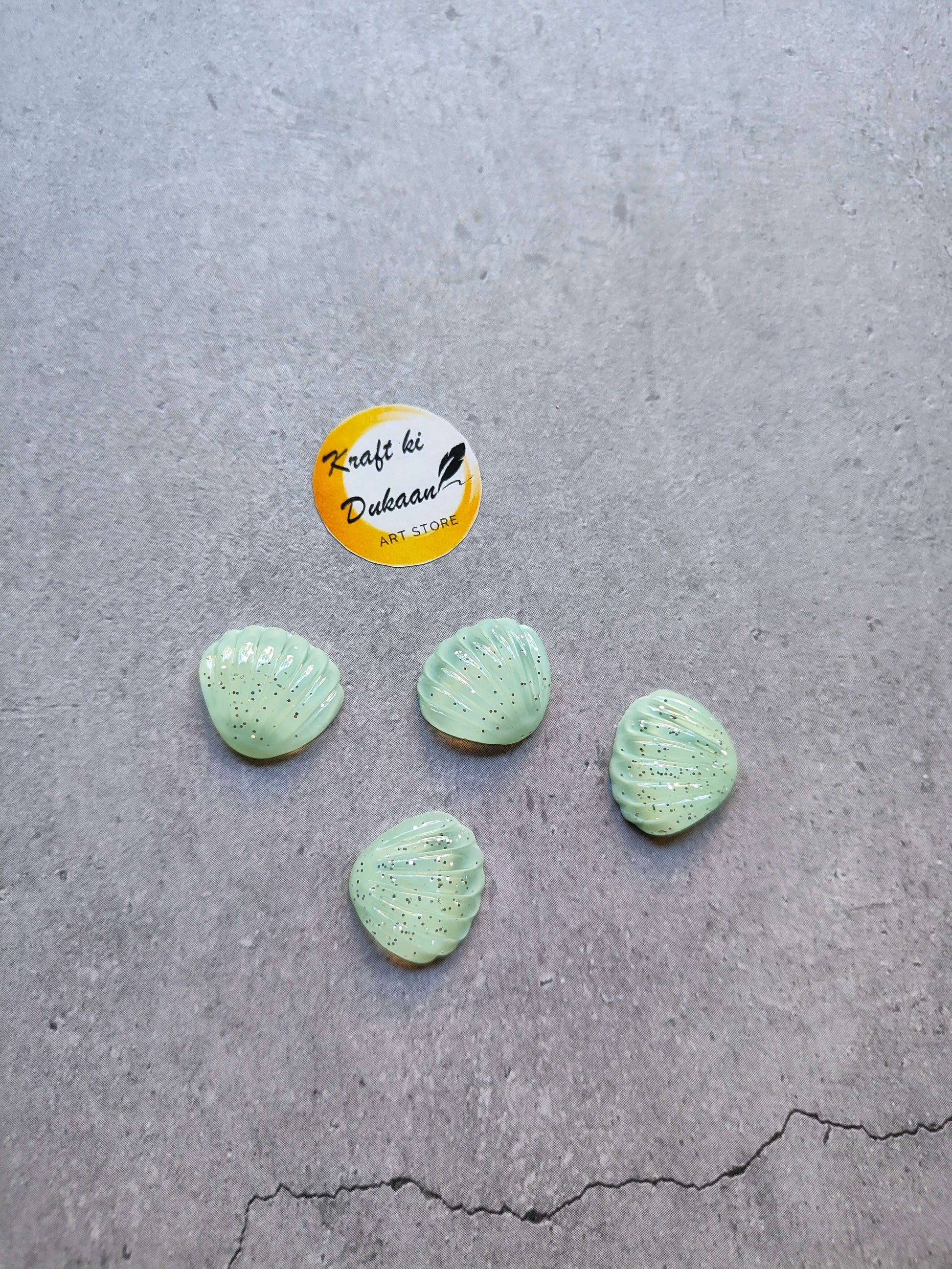 miniature-resin-model-green-seashells-set