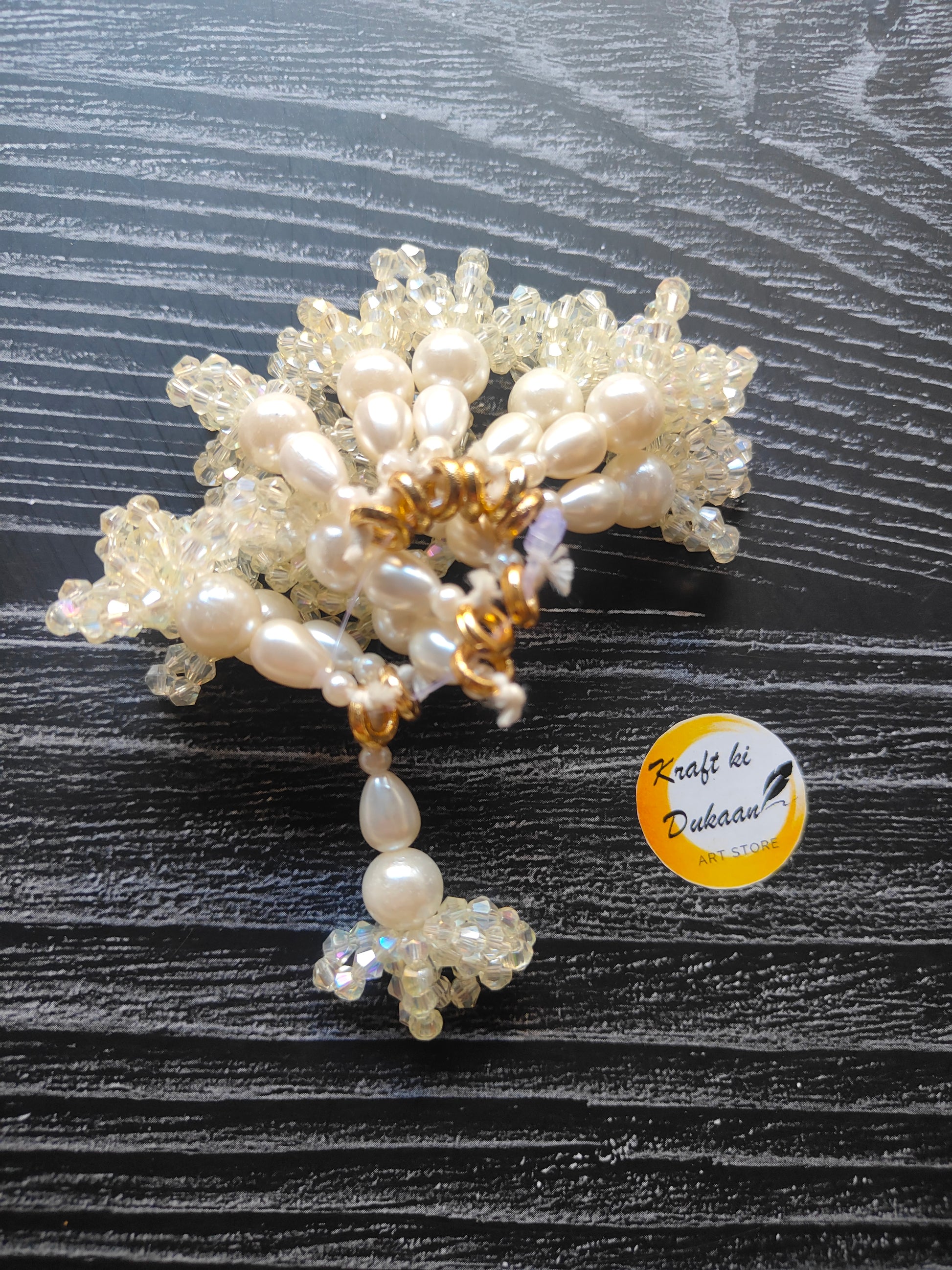 Pearl latkan set for crafts featuring elegant bead design and gold accents for creative projects
