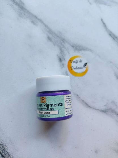 Kraft ki Dukaan Pearl Opaque Pigment 20ml in Pearl Violet for arts and crafts projects