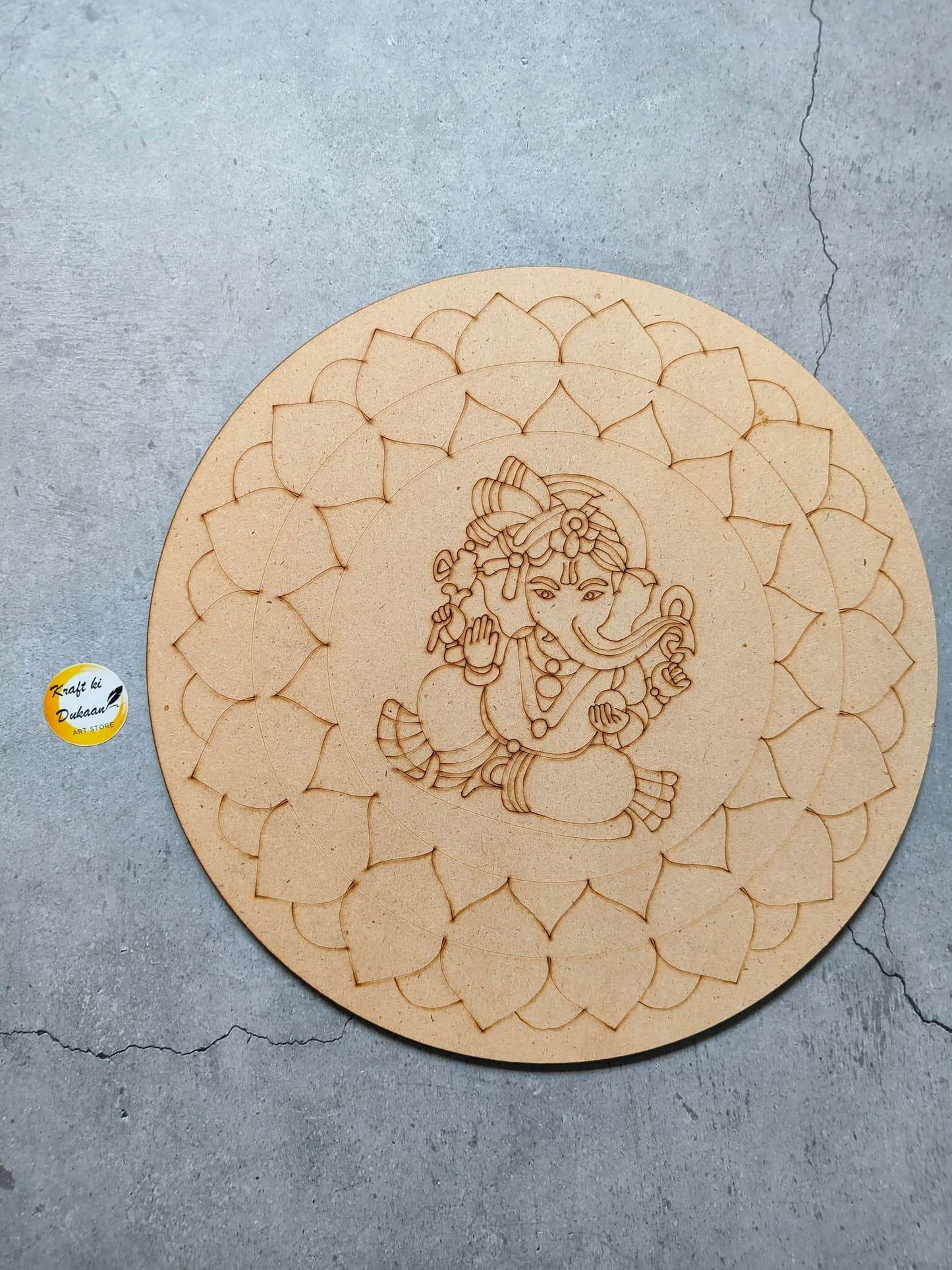 pre-marked-mdf-mandala-base-ganesha-design-12-inch