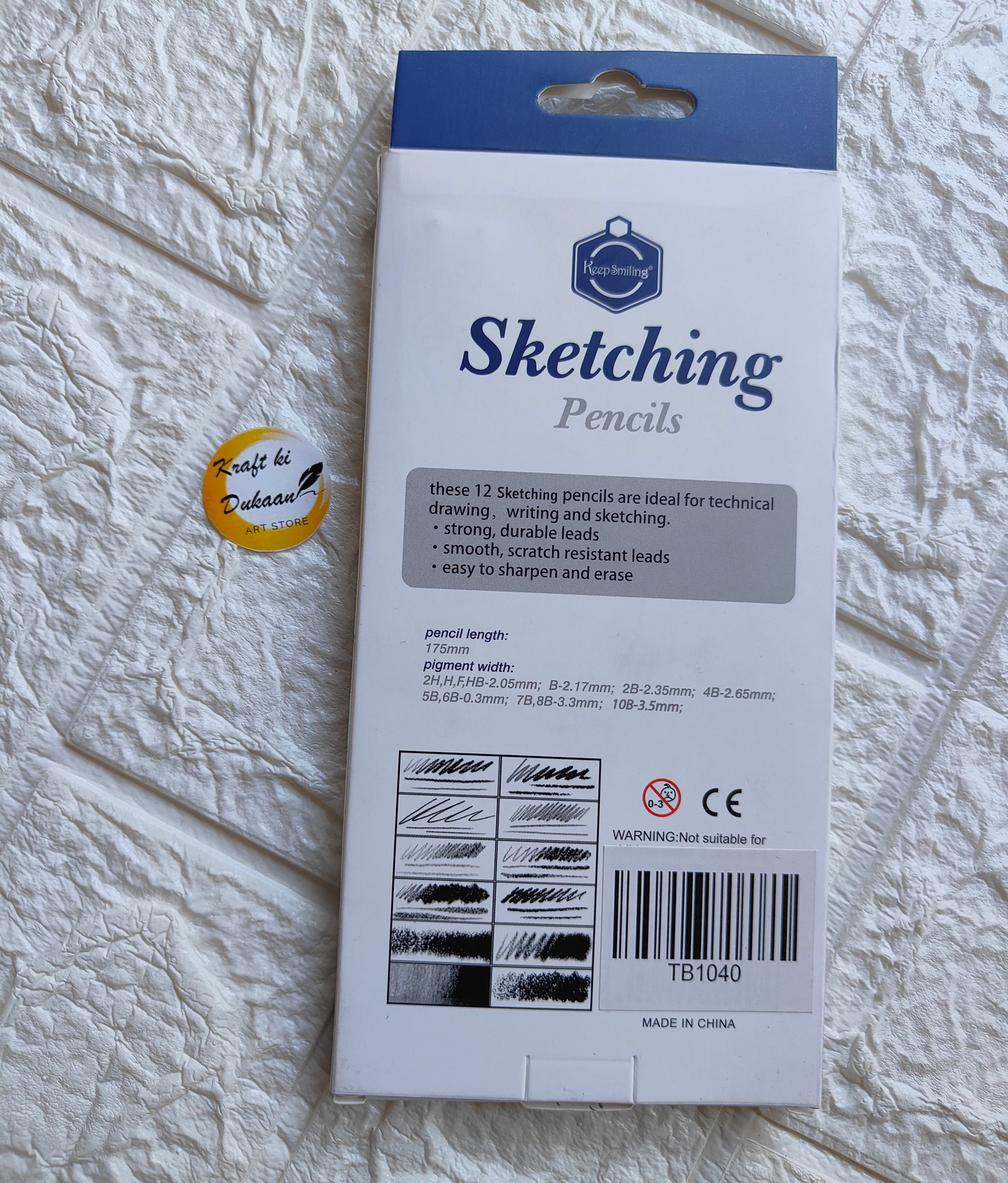 12 Kraft ki Dukaan sketching pencils, strong and durable, ideal professional art pencils for sketching