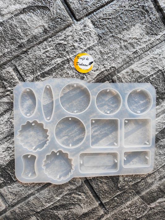 Silicone Rakhi mould for resin crafting with various shapes and cavities for creative projects