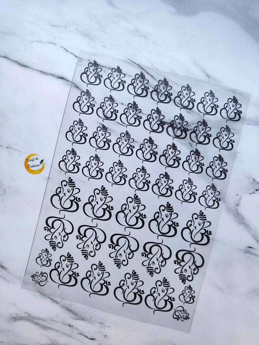 A4 Insert Sheet B6 with dark ornamental swirls on white