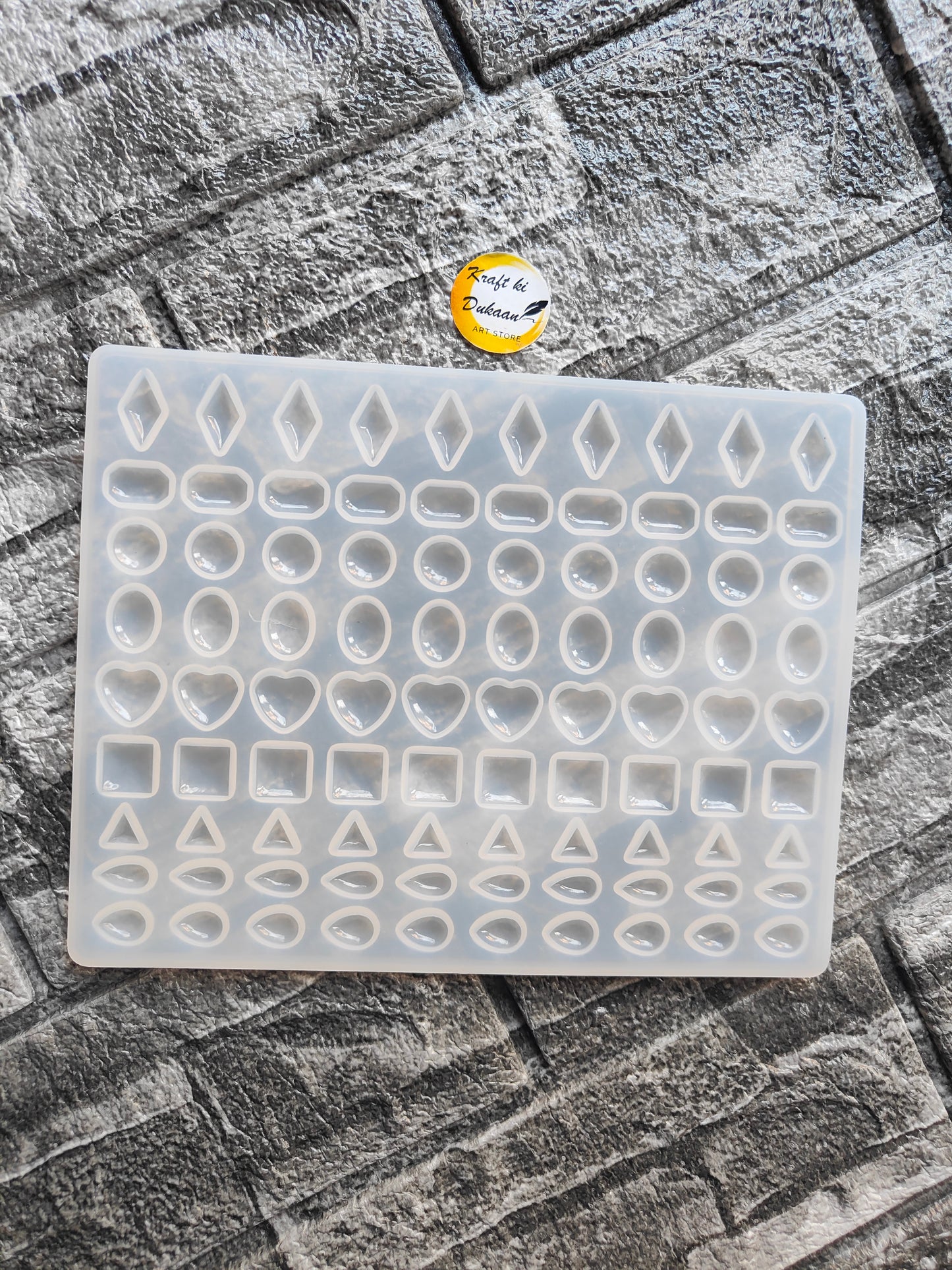Kraft ki Dukaan resin art jewelry mold with various shapes for crafting unique jewelry pieces