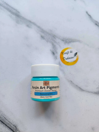 Kraft ki Dukaan Premium Ocean Range Opaque Pigment for Resin Art in 20ml size, vibrant aquamarine color