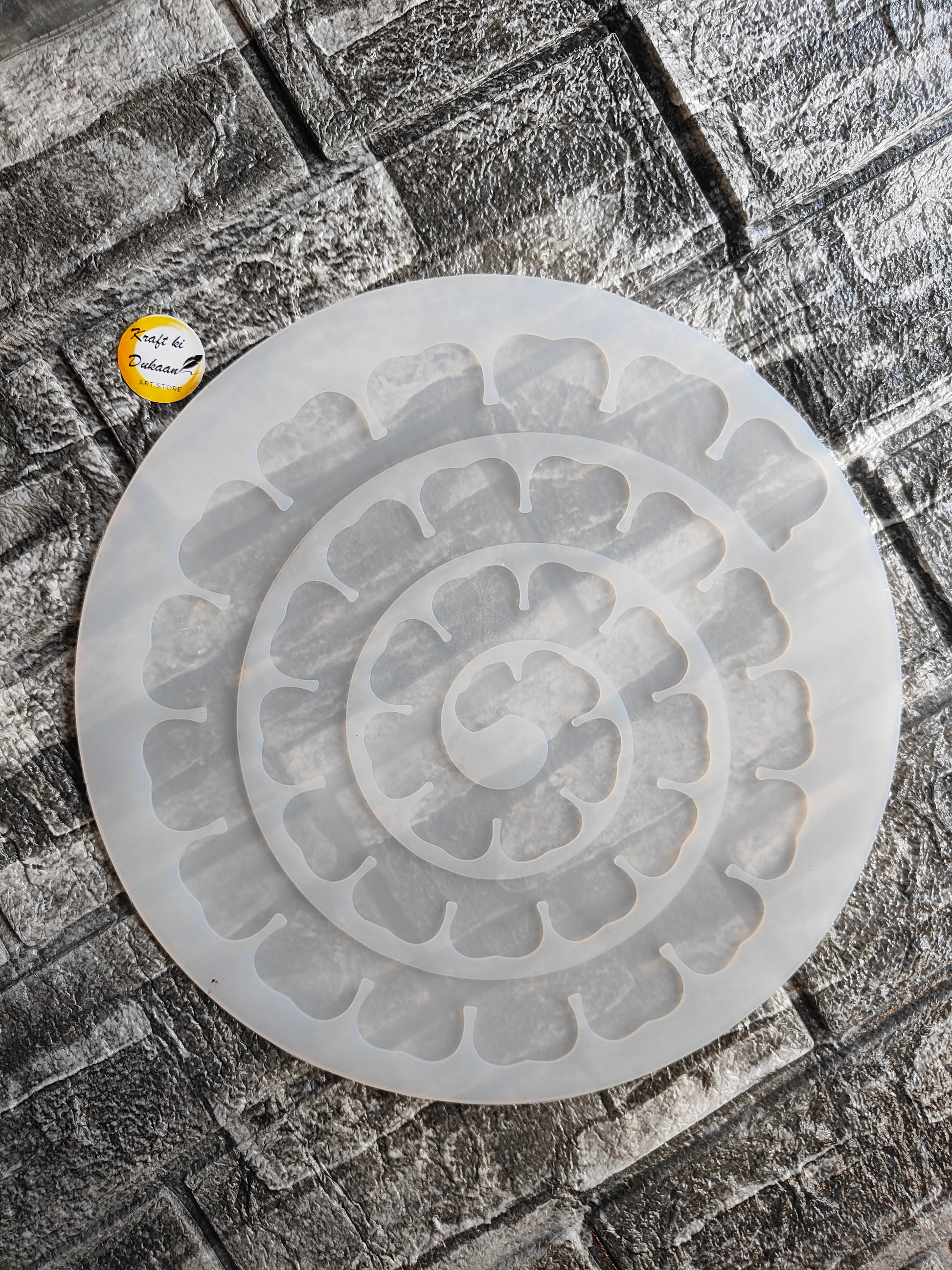 10 inch resin flower mould with intricate floral design for crafting and decoration projects