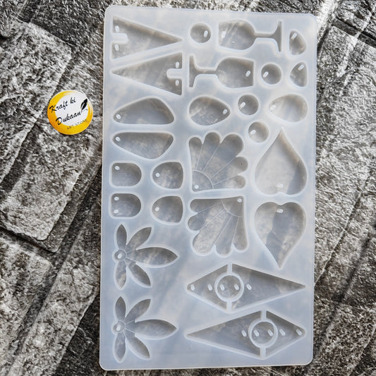 Flexible resin jewellery mould with various shapes for crafting unique jewelry pieces