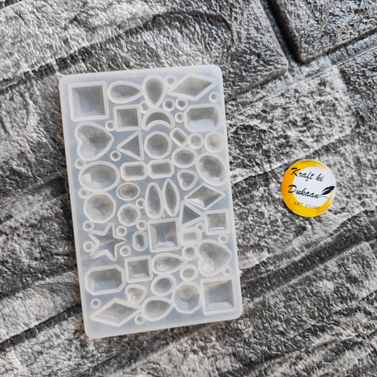 Clear silicone resin jewellery mould with various shapes for crafting unique jewelry pieces