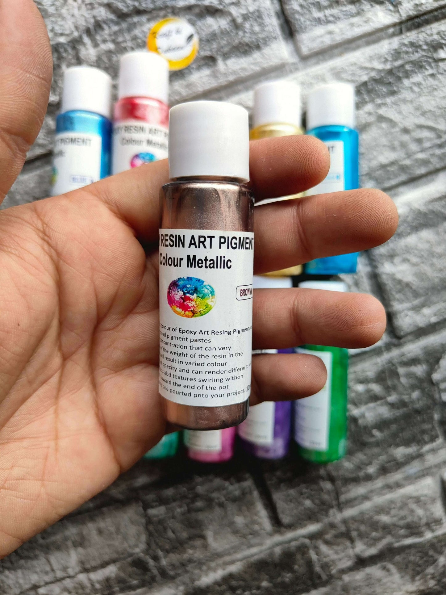 resin-metallic-pigment-set-brown-colour-pigment-bottle