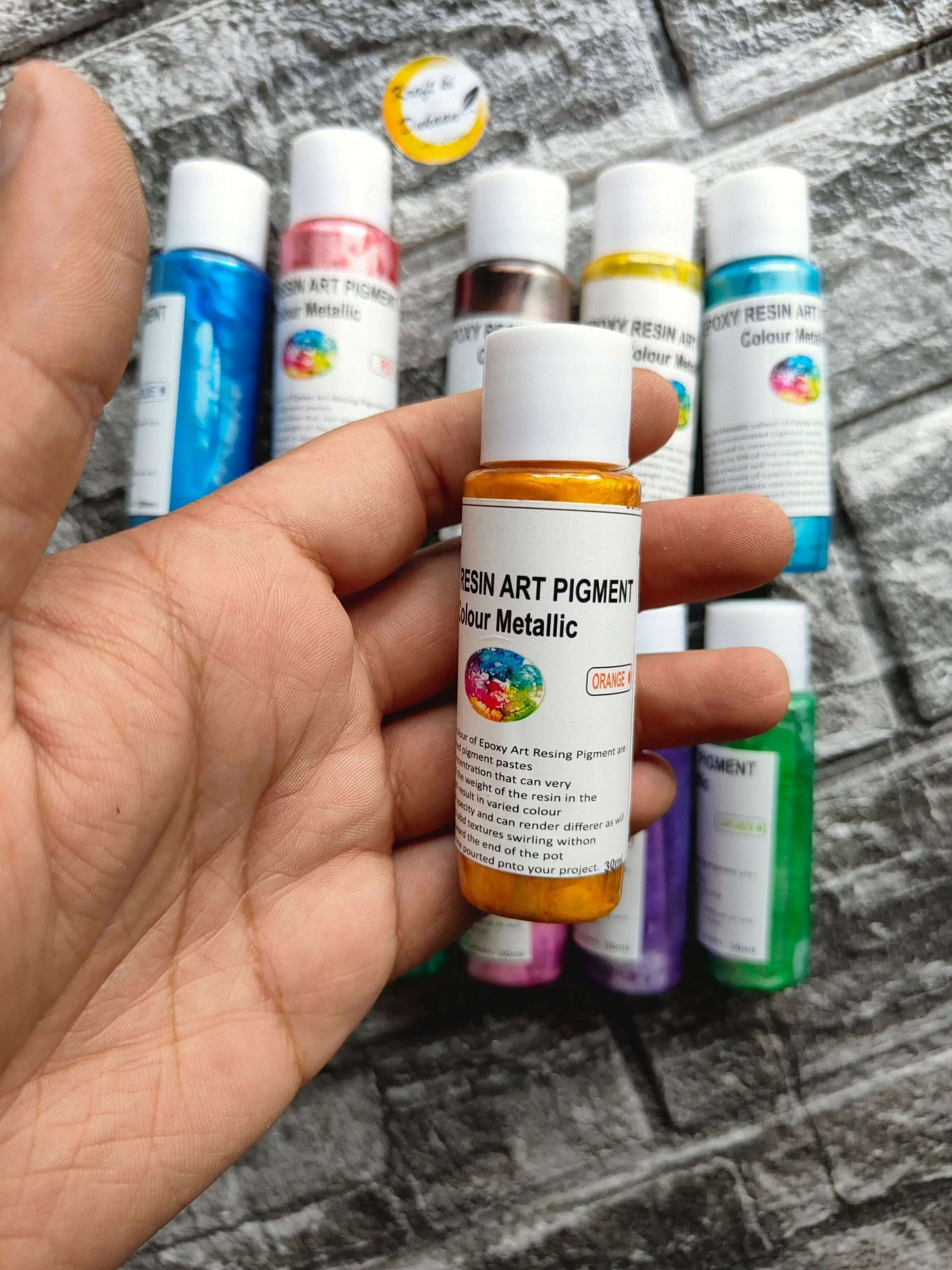 resin-metallic-pigment-set-orange-colour-pigment-bottle