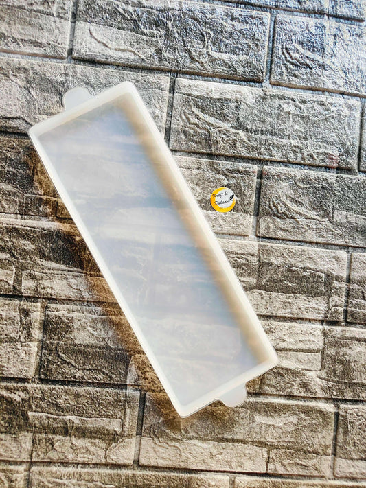 Name Plate Mould A2: transparent rectangular plastic mould tray