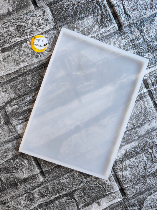 Transparent resin rectangle frame mould for crafting unique photo frames and decorative art pieces