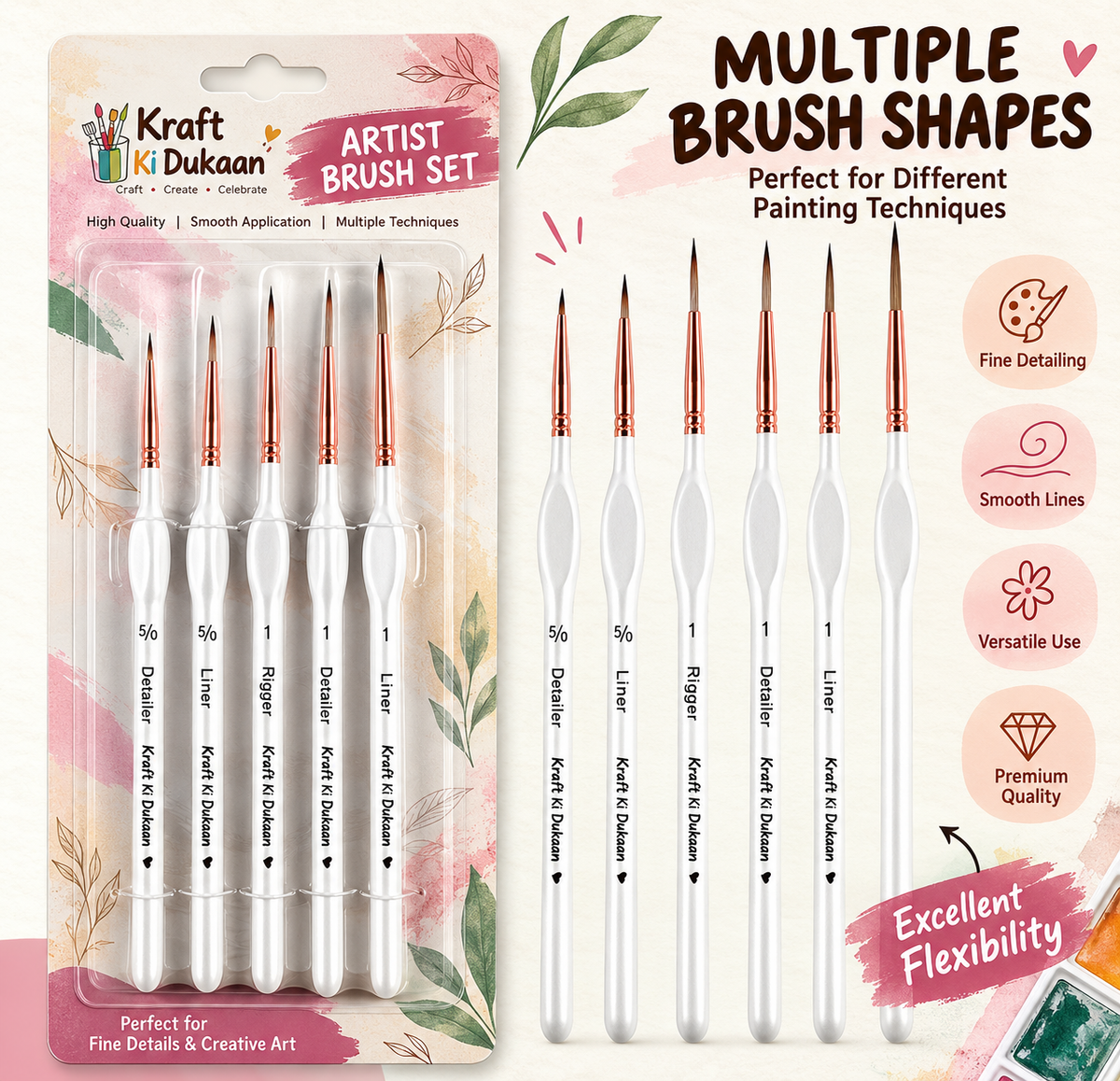 5PC Artist Brush Set