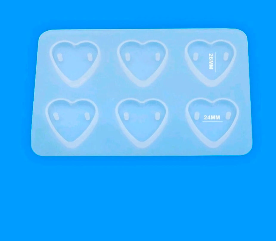 6 Cavity Heart Rakhi Mould