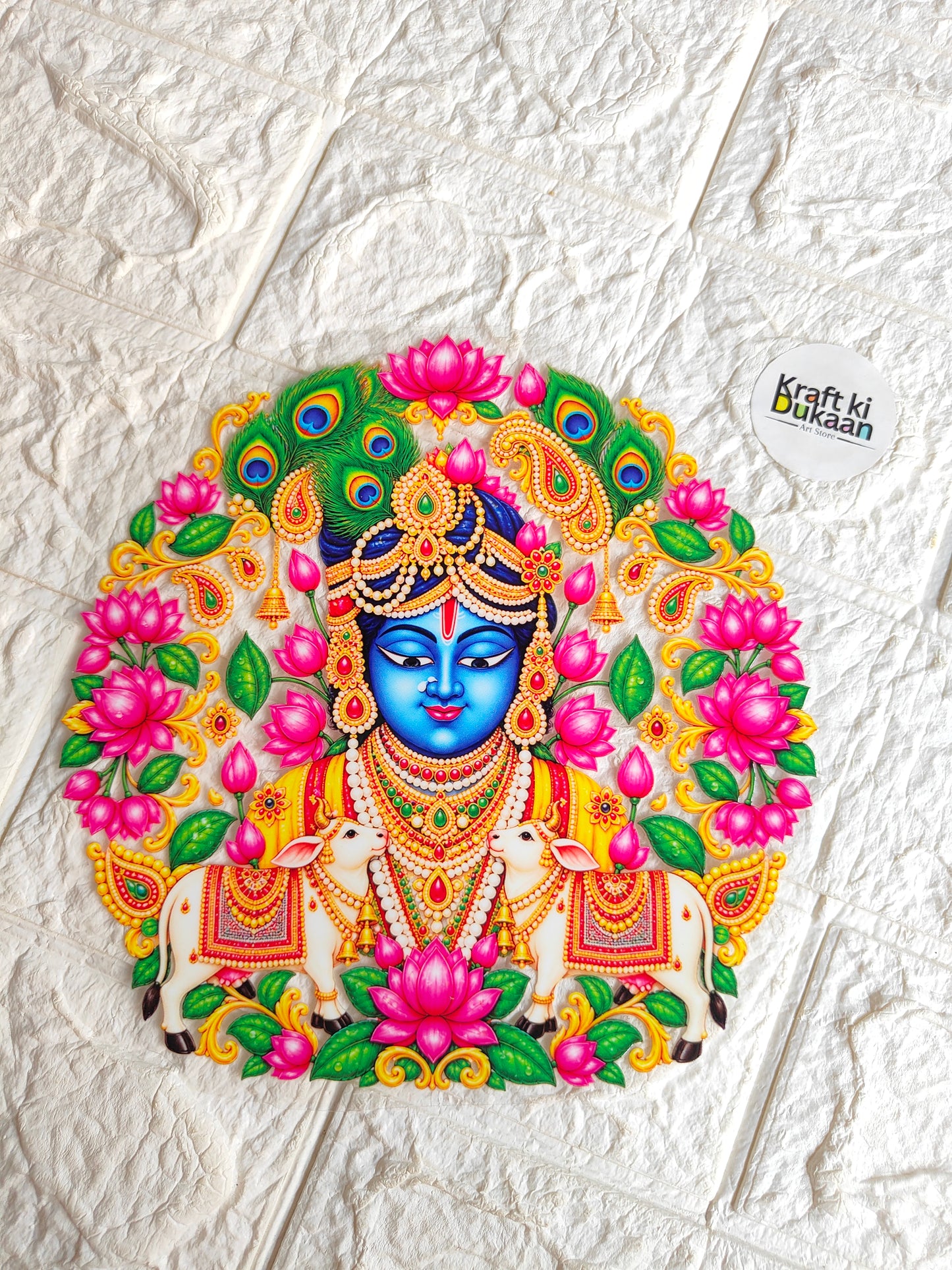 Thali Round Peel off sticker T10