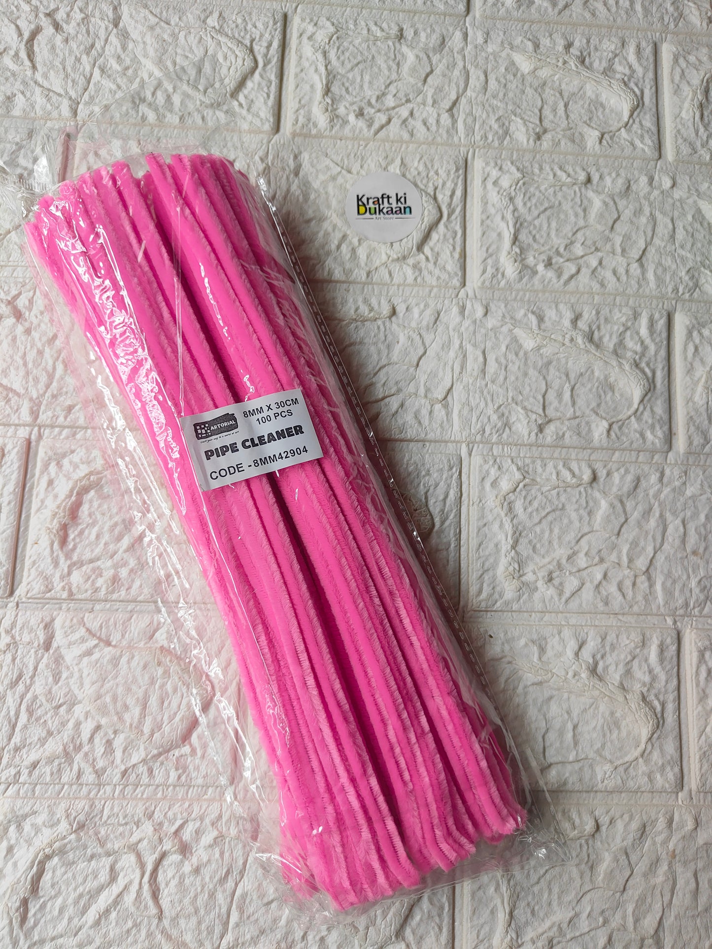 8MM Pipe Cleaners Plain 100PC Packet A2