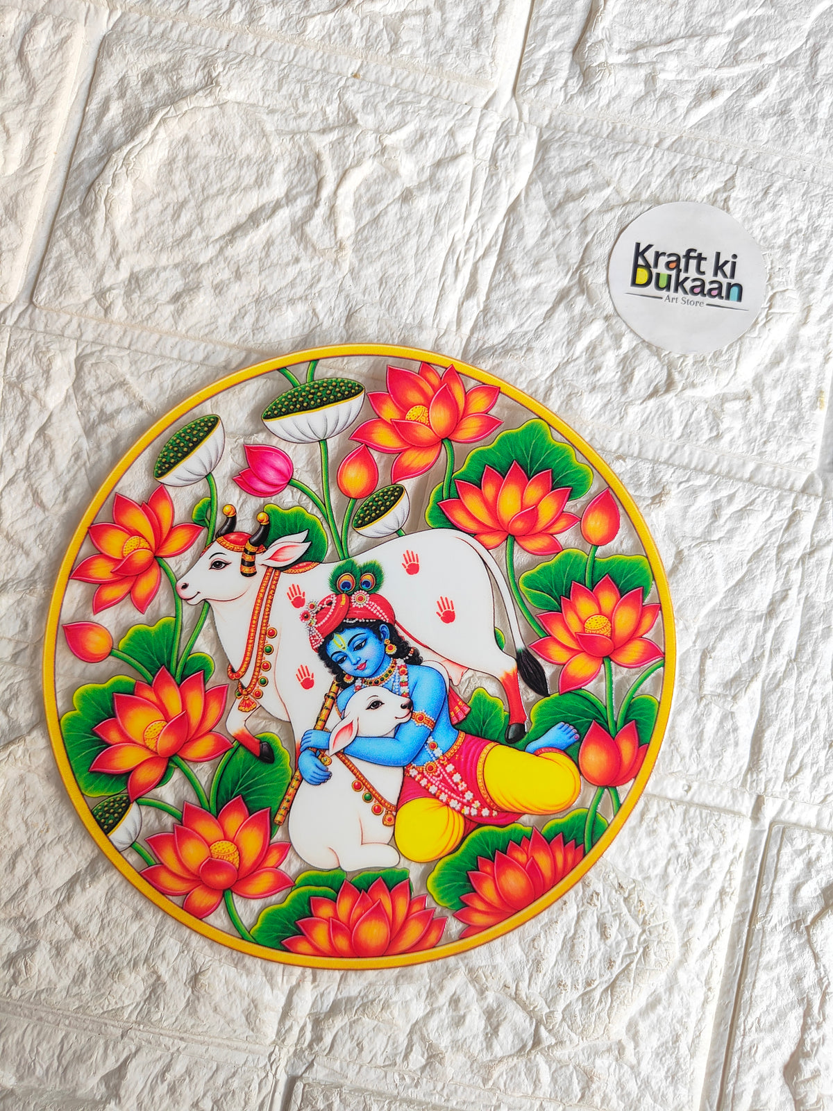 Thali Round Peel off sticker T3