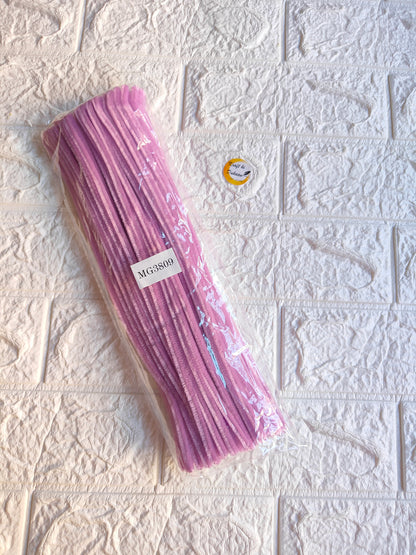 Pipe cleaner plain pack of 100, lavender purple pipe cleaners in clear wrapper