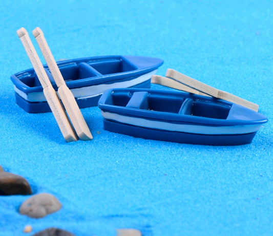 Miniature model A38 with blue cargo bed and two wooden beams
