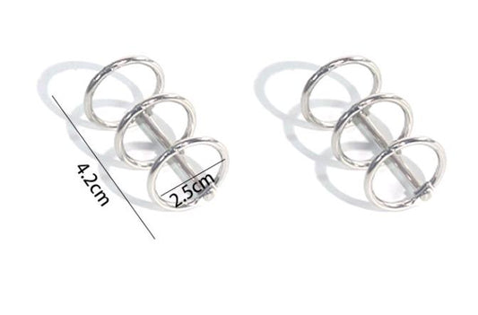3 Hole Book Ring Pack of 2