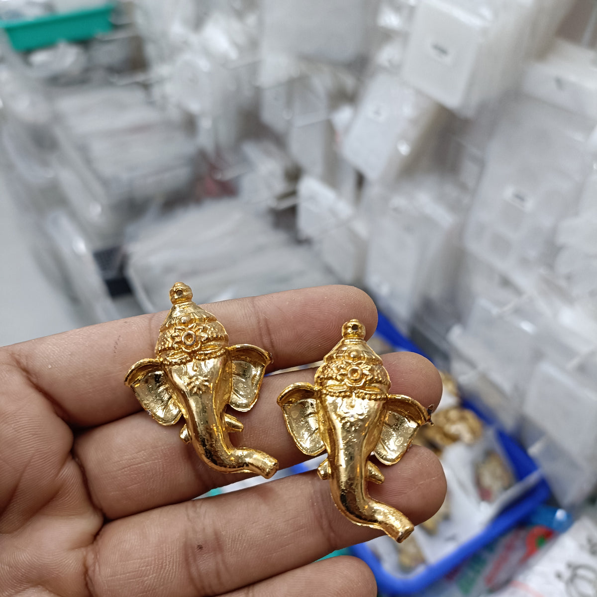 Golden Ganpati Face 4.5 Pack of 10