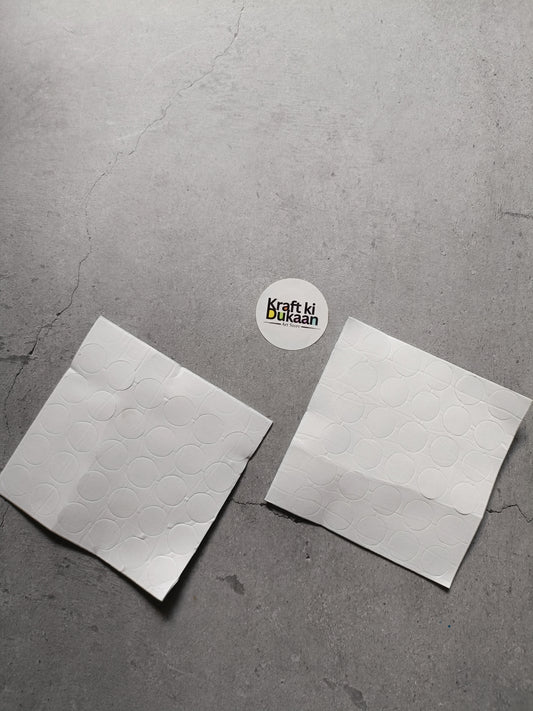 Set of two square white foam tape sheets with raised round big dots