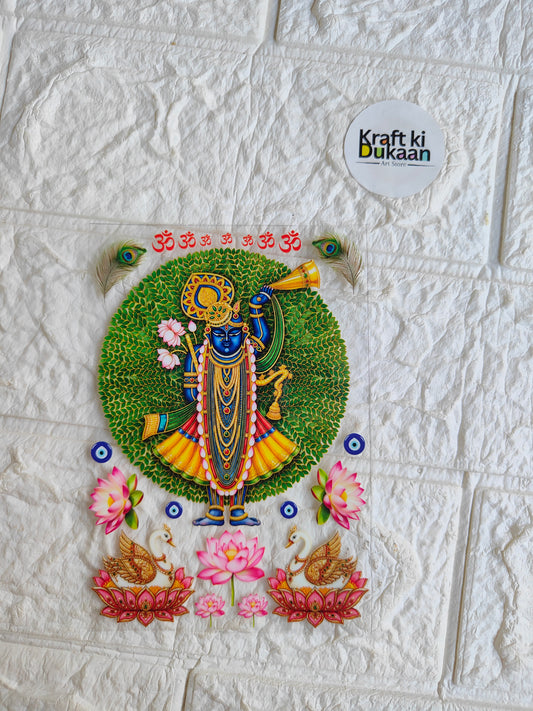 UV DTF peel-off sticker sheet with colorful floral deity artwork