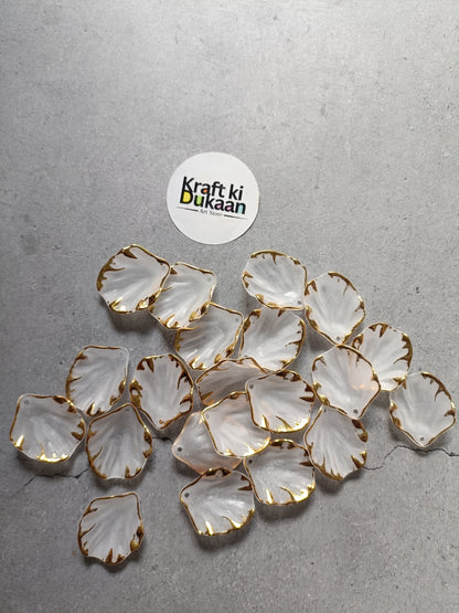 Flower Leaf Beads Pack of 50