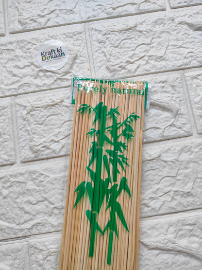 3mm bamboo chopsticks in plastic pack with green leaf print