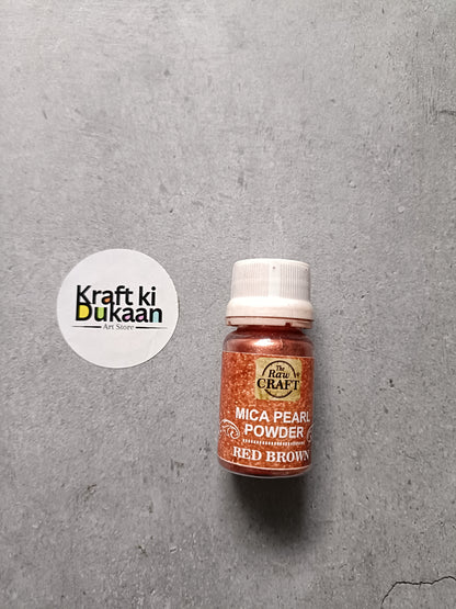 Mica pearl powder bottle, red brown